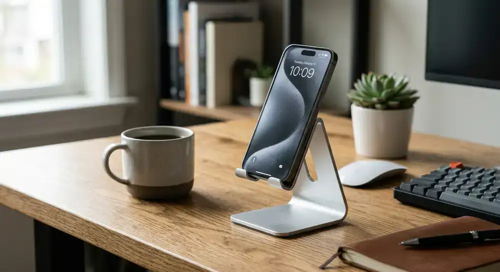 Smartphone-Halterung aus Aluminium